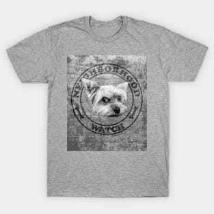 Funny Yorkie Design - Neighborhood Watch Yorkie T-Shirt